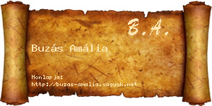 Buzás Amália névjegykártya